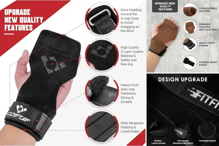 Detailed view of Best Double Leather Wrist Straps