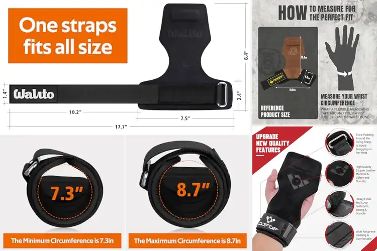 Detailed view of Best Double Leather Wrist Wraps