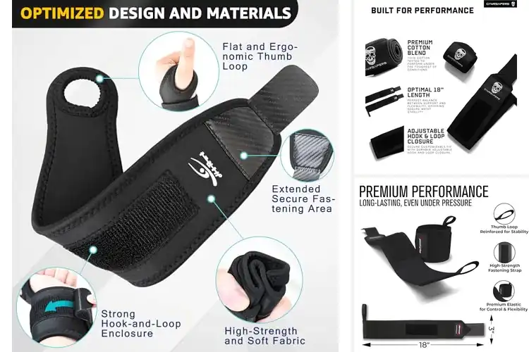 Detailed view of Best Durable Wrist Wraps: Top 10 for Heavier, Safer Lifts