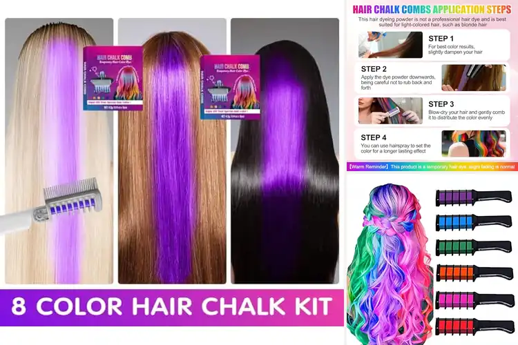 Detailed view of Best Hair Chalk Combs: Vibrant Color, Easy Style