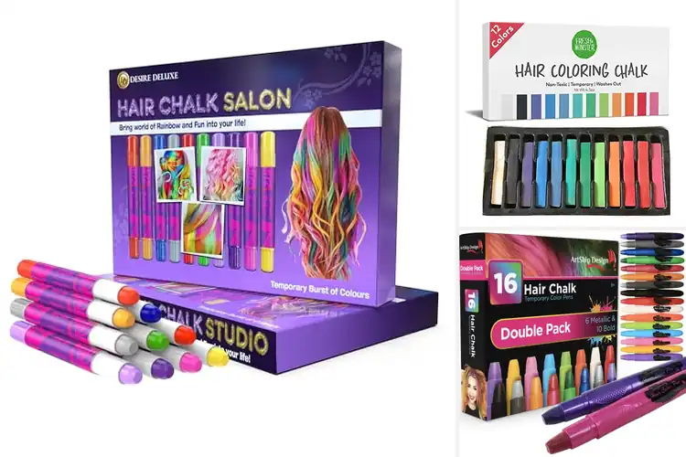 Detailed view of Best Hair Chalks: Vibrant, Eco-Friendly, Wash-Out Fun