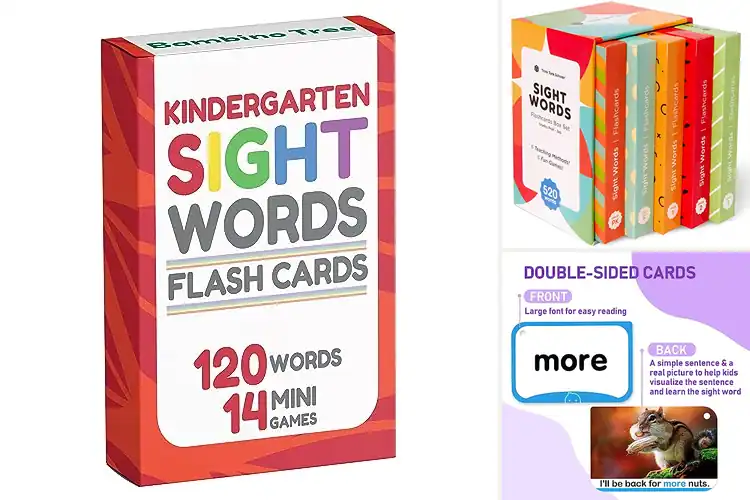 Detailed view of Best High-Frequency Sight Words Cards For Kindergarten