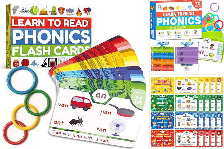 Detailed view of Best Phonics Flash Cards Set: 10 Fun Ways to Master Reading