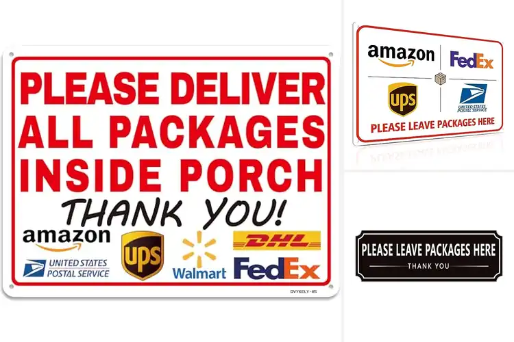 Detailed view of Best Porch Delivery Signs