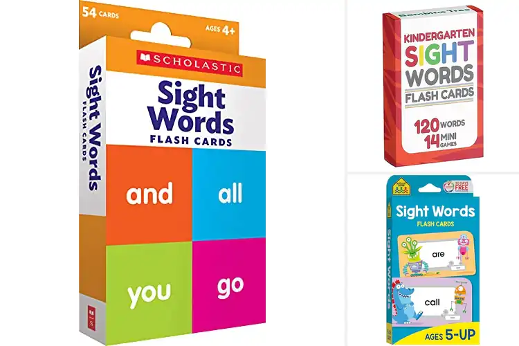 Detailed view of Best Sight Words Flash Cards For Kindergarten