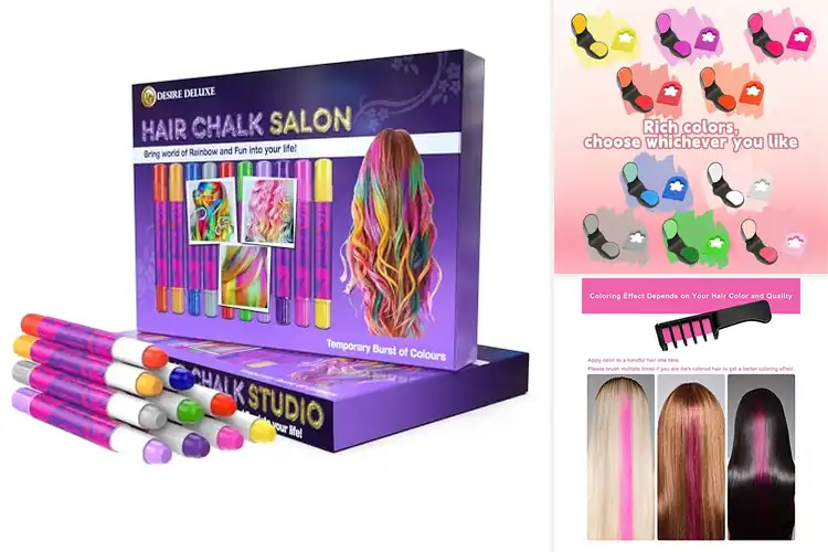 Detailed view of Best Temporary Hair Color Chalk 10 Colors